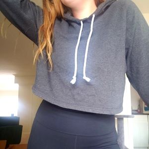 Grey crop hoodie